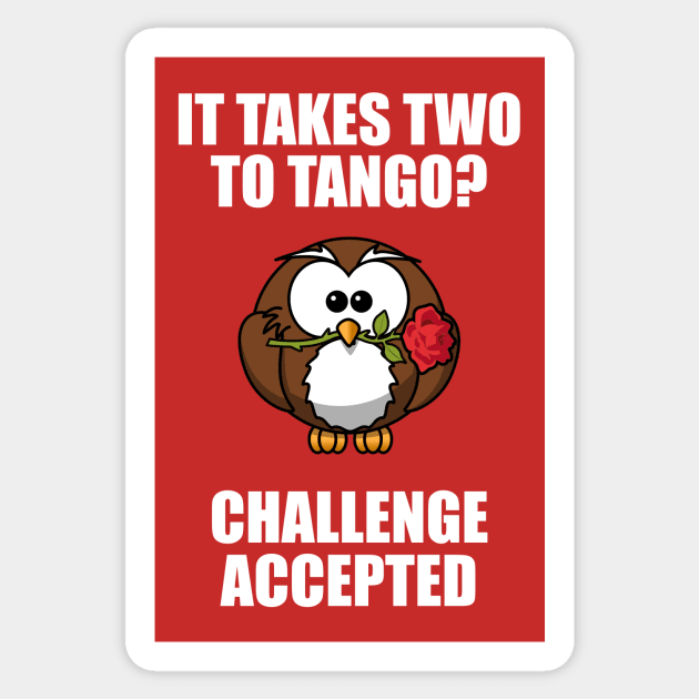 Takes Two To Tango, Challenge Accepted Cute Owl Dance Funny Sticker by FlashMac